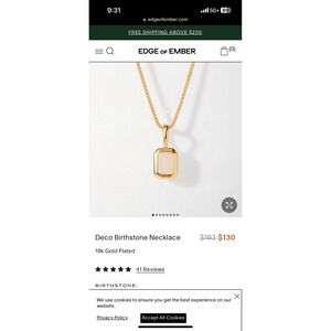 Edge Of Ember Birthstone Necklace